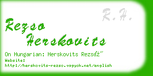 rezso herskovits business card